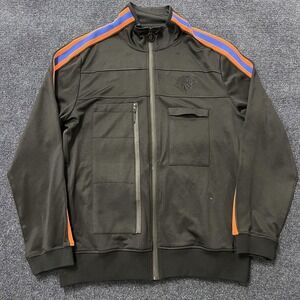 New York Knicks Jacket Mens XL Black NBA Basketball Track Full Zip Fisll